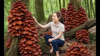 TIMELAPSE - Harvest Rare Tai Meo Mushrooms | Go to Market to Sell | Peaceful Forest Life to Market