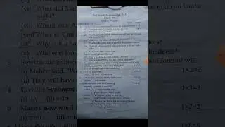 class 7 English Questions Paper Half yearly examination 2024 scert board #shorts #scert