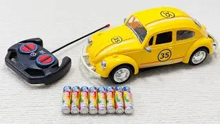 Unboxing Beetle remote control car, Mr. Bill, electric police car, transport vehicle