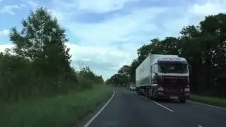 Driving On The B4084 Between Worcester & Pershore, Worcestershire, England 22nd June 2014