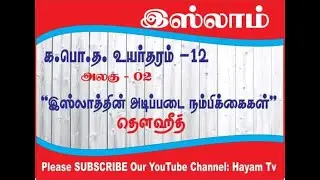 A/L இஸ்லாம் - இஸ்லாத்தின் அடிப்படை நம்பிக்கைகள் // தௌஹீத்
