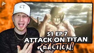 ATTACK ON TITAN S1 EP7 REACTION! | The Small Blade (Battle for Trost)