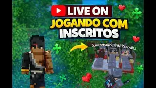 Jogando com inscritos em busca do top 10 SKYWARS #minecraft  #games #aovivo