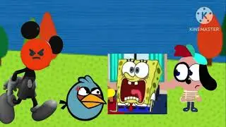 Max Bird y Suicide Mouse Convierten a Bob Esponja Azul en Tipakay y Son Castigados