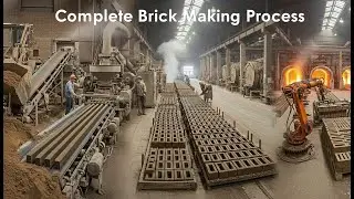 Inside the brick factory process journey &ndash; relaxing asmr from clay preparation to solid bricks