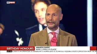 SKY NEWS - Queen's Birthday Honours List MBE, OBE, CBE, knighthood - Awards Intelligence