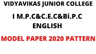 I INTER ALL GROUPS ENGLISH MODEL PAPER 2020 DICTATION
