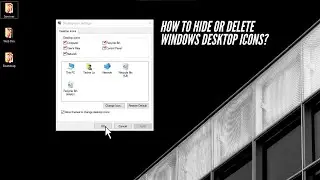 How to remove and change Recycle Bin, Network icons from Desktop?