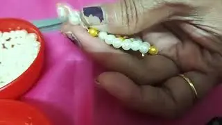 मोत्यांची बनवलेली ताटाभोवतीची नविन प्रकाराची महिरप 