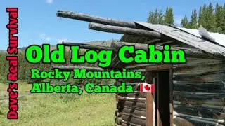 165. Old Abandoned Log Cabin - Rocky Mountains, Alberta, Canada.