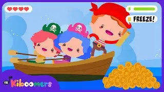 FREEZE DANCE Pirate Treasure Hunt 🏴&zwj;☠️ Brain Break Song for Kids | The Kiboomers