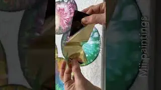 Amazing FLUIDART with golden relief acrylic pour painting timelapse