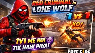 Red Criminal in Lone Wolf 😈 1v1 Me Koi Tik Nahi Paya! | Free Fire