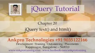JQuery 20 - text and html DOM manipulation methods