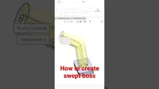 How to create swept boss feature in solidworks #shorts #solidworks #malviyacadsolution