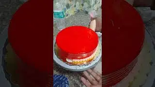 Red colour cake design #shorts #beautiful
