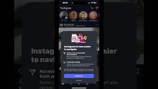 Новое обновление навигации #instagram.