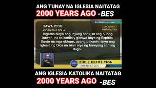 ANG CATHOLIC AT TRUE.CHURCH FOUNDED BY JESUS 2000 YRS AGO -BRO ELI SORIANO