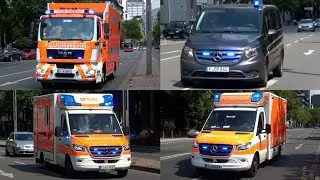 [Z-FuStW, RTWs und GW-AS] Einsatzfahrten am Platz der Republik Frankfurt