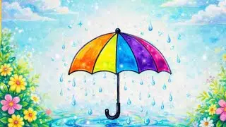How to draw umbrella ☔️ step by step drawing 