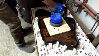 Măsuță cafea din lemn si rășină epoxidica #creative #viral #rustic