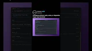 Instagram &mdash; but stripped down to the terminal. #linuxterminal #gnu #nitrux #slackware #shorts #area