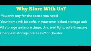 Cheap Storage Manchester - Self Storage Units