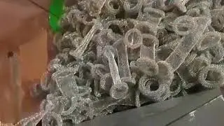Mesh Scrubber, plastic scrubber making machine