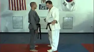 Hapkido Front Bear Hug Under Arms Techniques 1 thru 4, Ji Han Jae