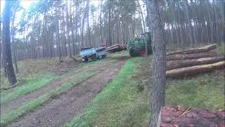 Fendt 309 LSA beim Holz verladen....