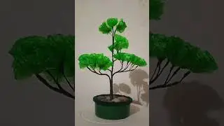 Handmade tree with polithin #handmadetrees #homedecoreitems#easytutorial #artcraft#diy 