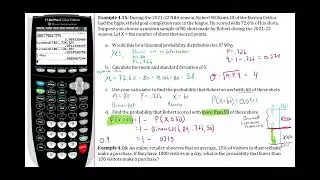 Brief Binomial Probability Distribution examples for exact and cumulative values in the Ti-84