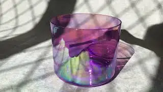 Crown Chakra Balancing Sound Healing Crystal Singing Bowl in Note B 3rd Octave
