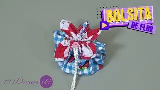 Bolsita de flor con jareta | DIY Cómo coser una bolsa sin cierres
