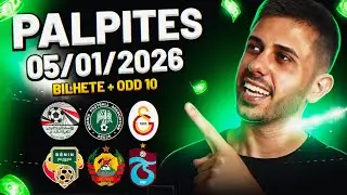 PALPITES DE FUTEBOL DO DIA 05 01 2026  + BILHETE PRONTO E M&Uacute;LTIPLA ODD ALTA