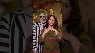 Beetlejuice in Shock!😳💀 #beetlejuice #fakeortega #shorts #netflix #halloween