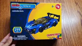 Make-It Blocks Racing Car Blue Build Dollar Tree 