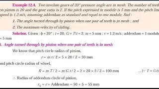 Length of path of contact gear problem