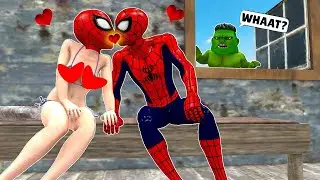 Hulk x Spider Man Love Story vs Sad Boy Hulk in Granny House? | Funny Horror Animation