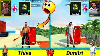 THIVA VS DIMITRI DAMAGE ABILITY TEST FREE FIRE - GARENA FREE FIRE