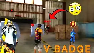 V BADGE vs ME 😱 INSANE GROZA ONE TAP HEADSHOT IN LONE WOLF MODE | FREE FIRE GAMEPLAY #freefire #ff