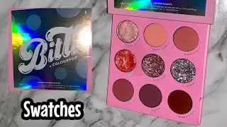 Colourpop x Bitty CANDY BUTTON PALETTE swatches