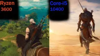 Ryzen 3600 vs. Core i5 10400 | witcher 3 | Assassin creed origin