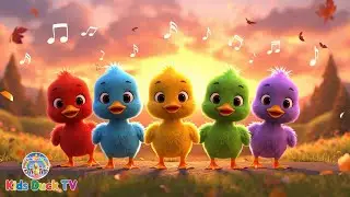 Five Little Ducks&rsquo; Sunset Adventure | Bedtime Counting Song | Kids TV