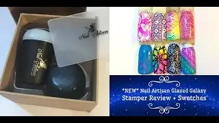 *НОВИНКА* Обзор черно-белого штампа Nail Artisan Glazed Galaxy + образцы