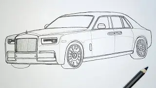 Как нарисовать Rolls-Royce Phantom! ❤️ &mdash; Ультра-роскошный рисунок автомобиля!