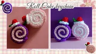 How to crochet roll cake keychain Tutorial video Quick and easy