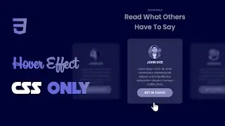 CSS only Testimonials Section Card Hover Effect | Learn CSS | css has selector