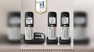 Review: Panasonic Cordless Phone, Easy to Use with Large Display and Big Buttons, Flashing Fav...