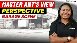 How to Create Ant's Eye View Perspective of a Garage Scene ✍🏻🎨| Design Entrance Exam Tips 🎯